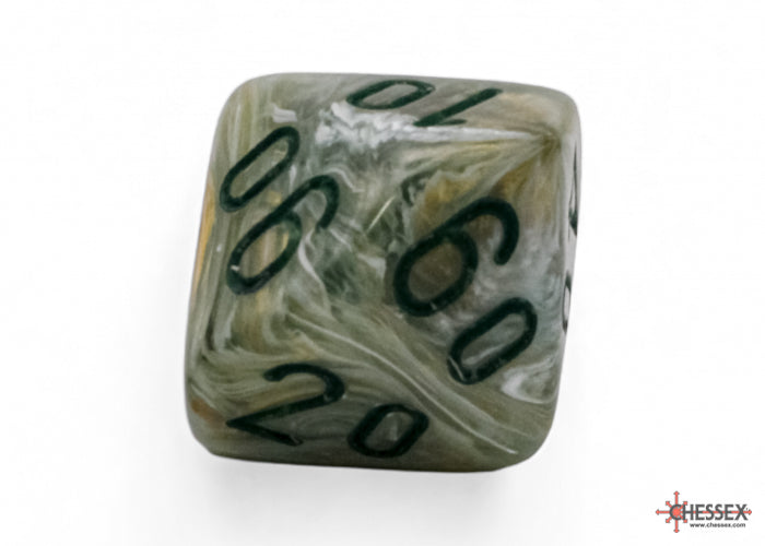 Marble Mega-hedral Green/dark green 7-Die Set (Chessex) (22409)