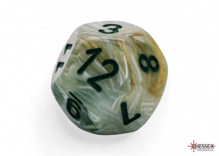 Marble Mega-hedral Green/dark green 7-Die Set (Chessex) (22409)