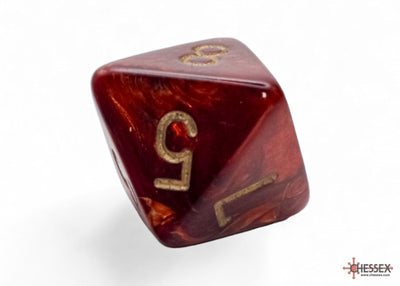 Scarab Mega-hedral Scarlet/gold 7-Die Set (Chessex) (22414)