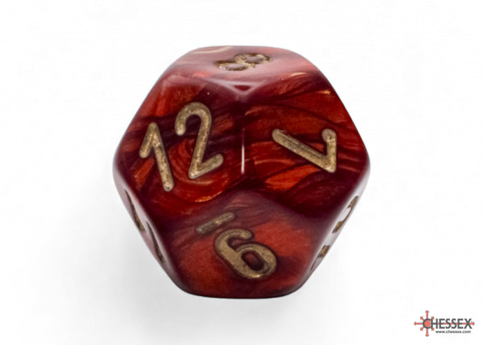 Scarab Mega-hedral Scarlet/gold 7-Die Set (Chessex) (22414)