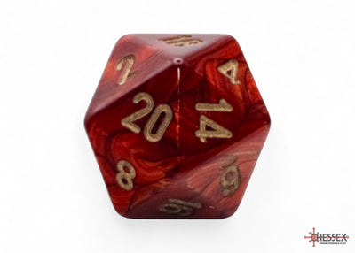 Scarab Mega-hedral Scarlet/gold 7-Die Set (Chessex) (22414)