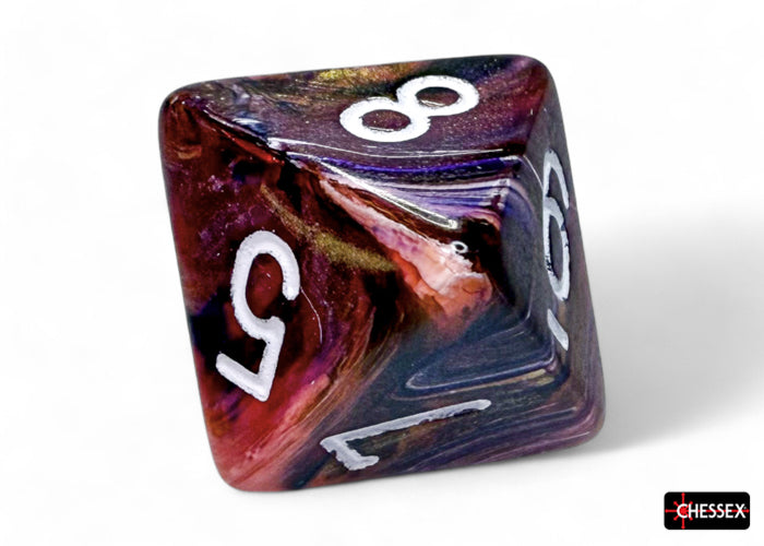 Festive Symphony/white Polyhedral 7-Dice Set (Chessex) (27543)
