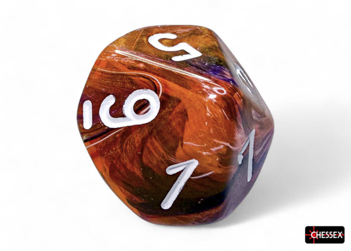 Festive Symphony/white Polyhedral 7-Dice Set (Chessex) (27543)