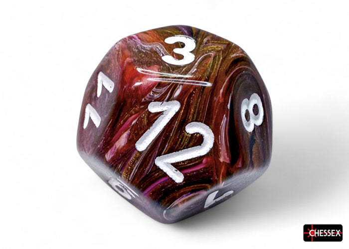 Festive Symphony/white Polyhedral 7-Dice Set (Chessex) (27543)