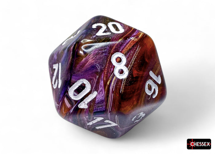 Festive Symphony/white Polyhedral 7-Dice Set (Chessex) (27543)