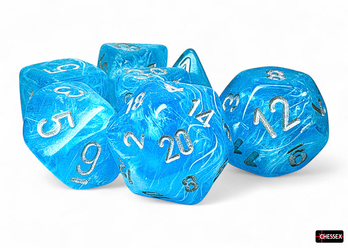 Luminary Mega-hedral Sky/silver Luminary 7-Die Set (Chessex) (22566)