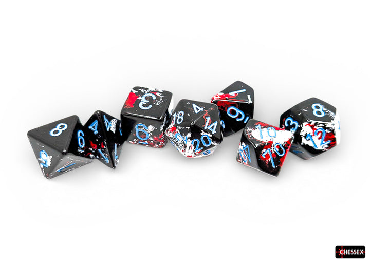 Brush Polyhedral Dark Side/blue 7-Die Set (Chessex) (24408)