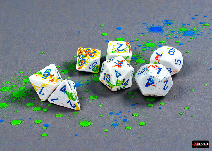 Brush Polyhedral Breezy/blue 7-Die Set (Chessex) (24409)