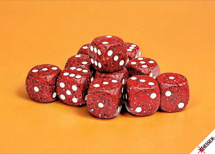 Speckled Lava Stone 16mm d6 Dice Block (12 dice) (Chessex) (25774)