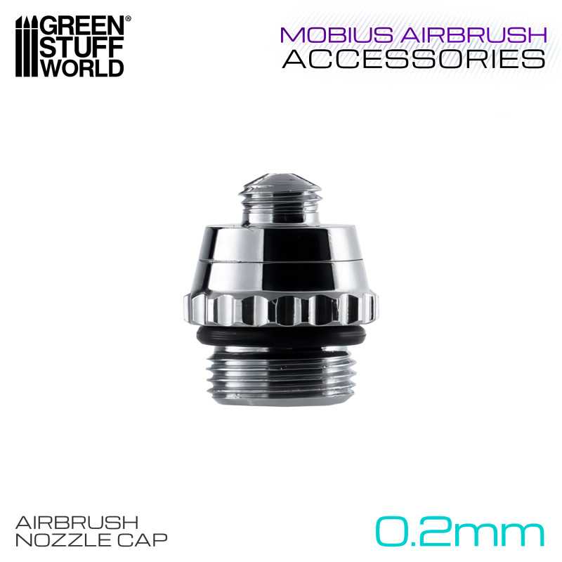 0.2mm Airbrush Nozzle Cap for Mobius Airbrush (Green Stuff World)