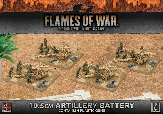 Flames of War: 10.5cm Artillery Battery (Plastic) (GBX91)