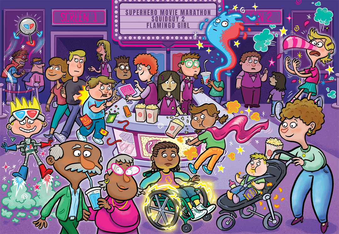 Wasgij Junior 2 - Popcorn Power-Up! (240 brikker)