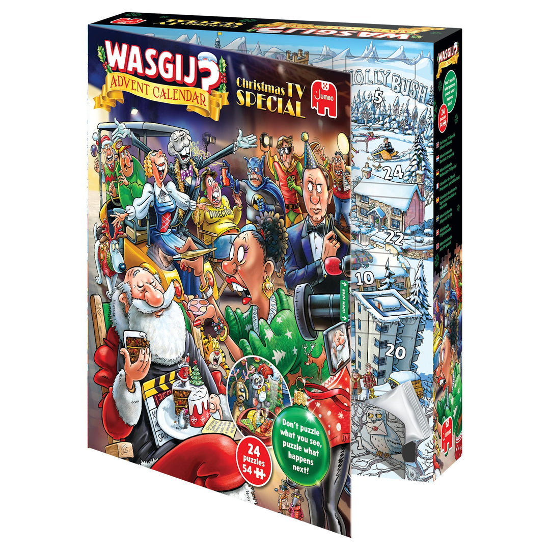 Wasgij Christmas: Advent Calendar 2026 - Christmas TV Special (24x54 brikker)
