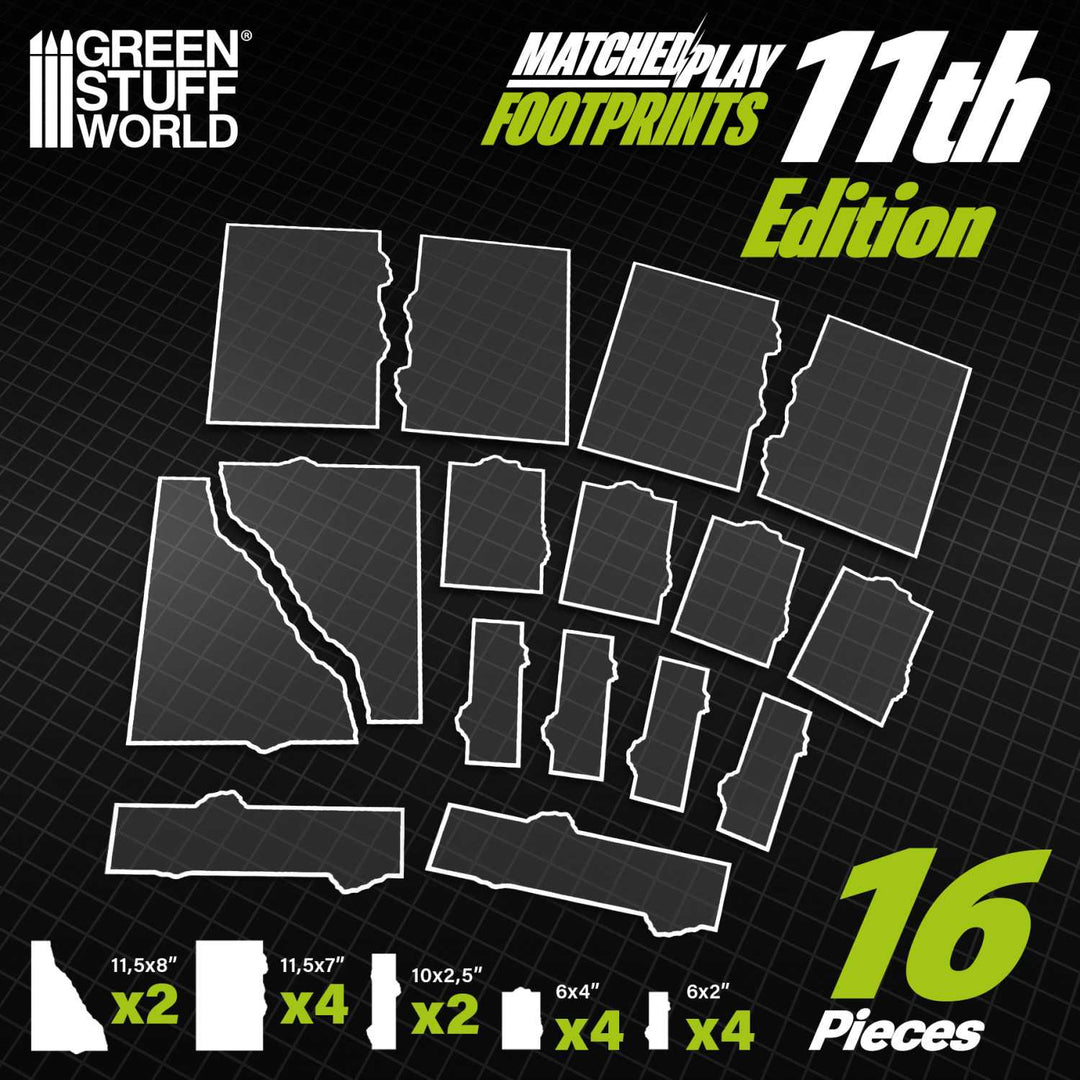 11th Edition Glasspack Footprints Wh40k compatible (Green Stuff World)