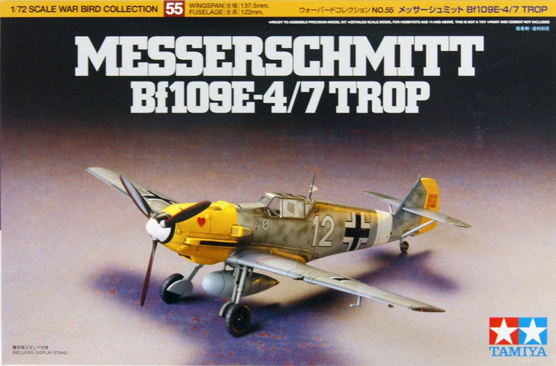 Tamiya 1/48 Messerschmitt Bf109E-4/7 Trop (60755)