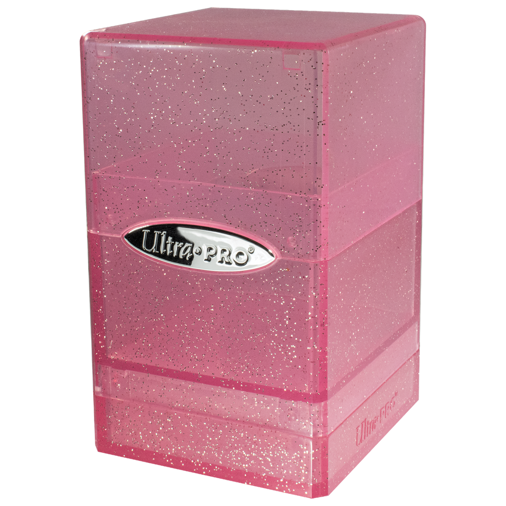 Glitter Satin Tower Deck Box - Pink (Ultra PRO)