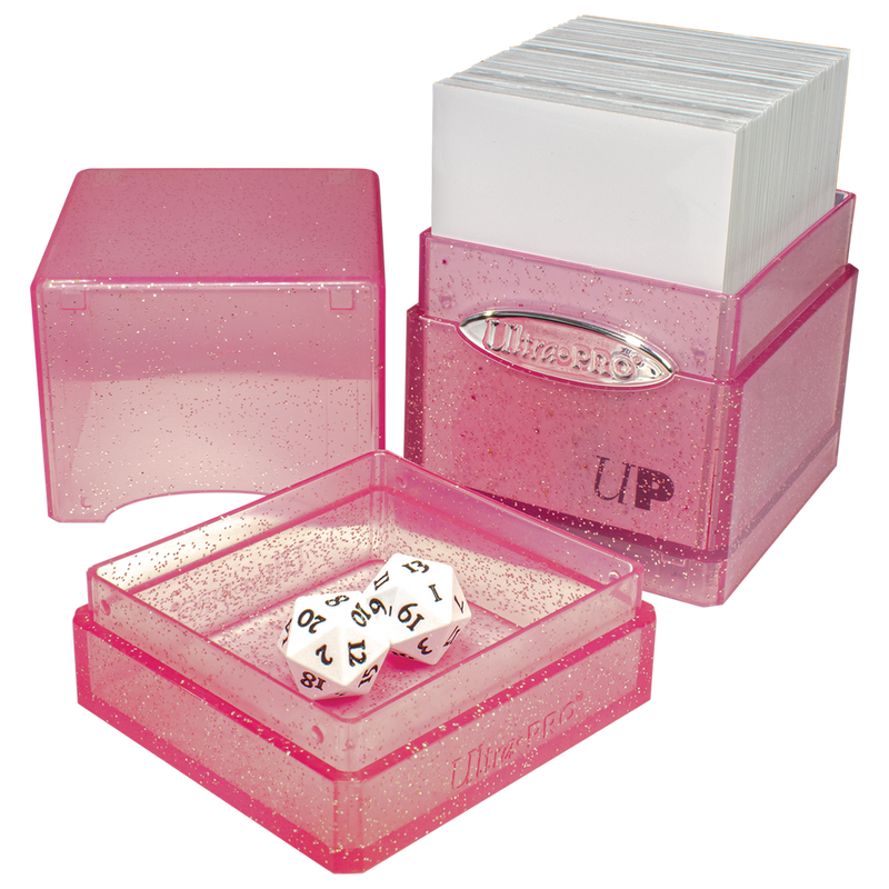 Glitter Satin Tower Deck Box - Pink (Ultra PRO)