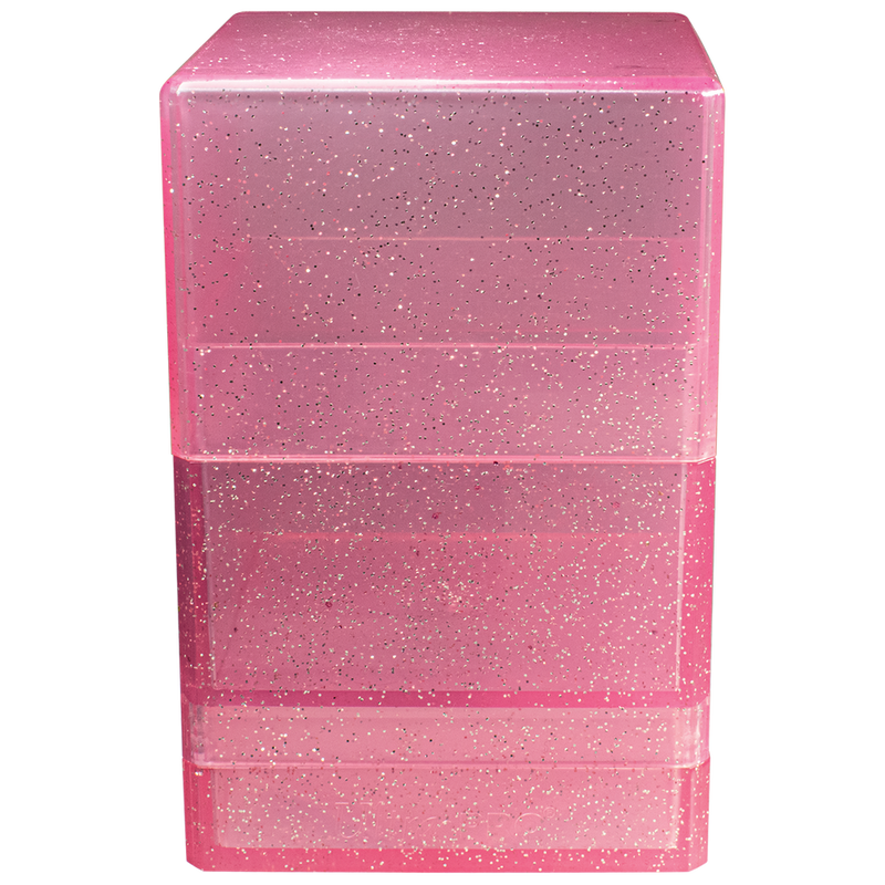 Glitter Satin Tower Deck Box - Pink (Ultra PRO)