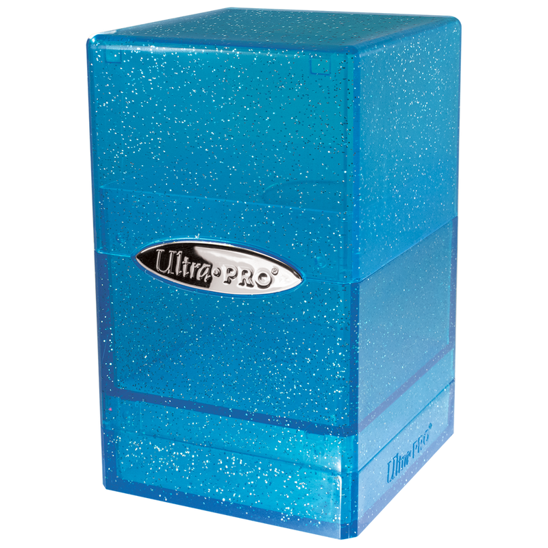 Glitter Satin Tower Deck Box - Blue (Ultra PRO)