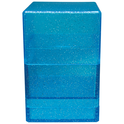Glitter Satin Tower Deck Box - Blue (Ultra PRO)