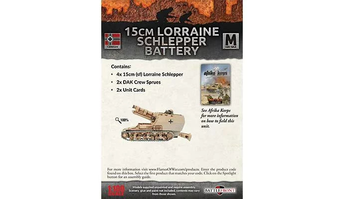 Flames of War: 15cm (Sf) Lorraine Schlepper Artillery Battery (GBX95)