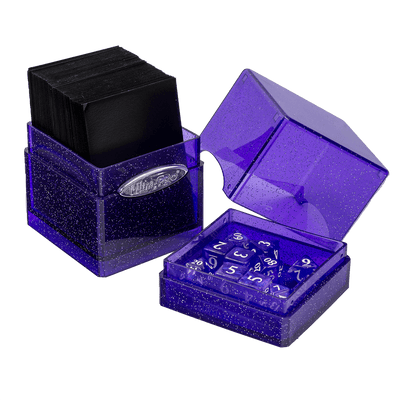 Glitter Satin Tower Deck Box - Purple (Ultra PRO)