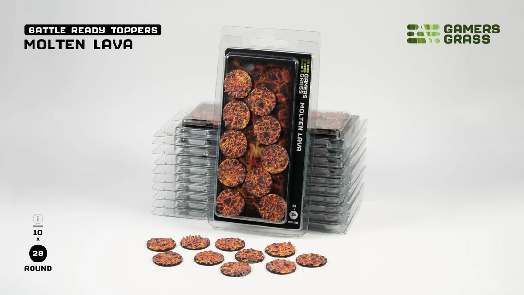 GamersGrass Molten Lava - Round 28mm (x10)