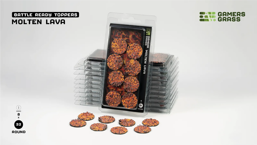 GamersGrass Molten Lava - Round 32mm (x8)