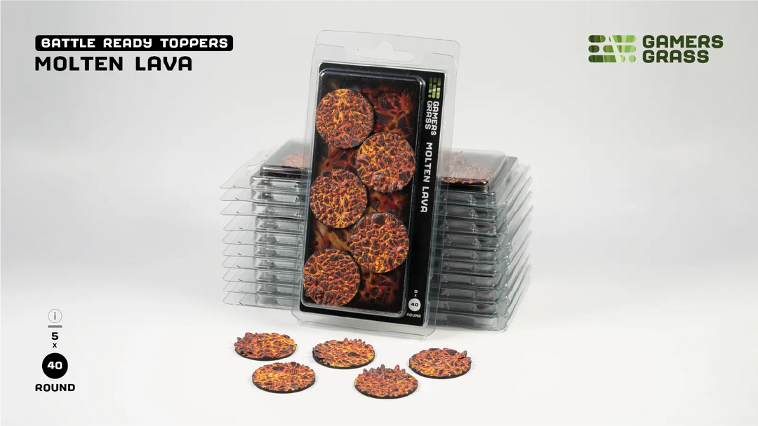GamersGrass Molten Lava - Round 40mm (x5)