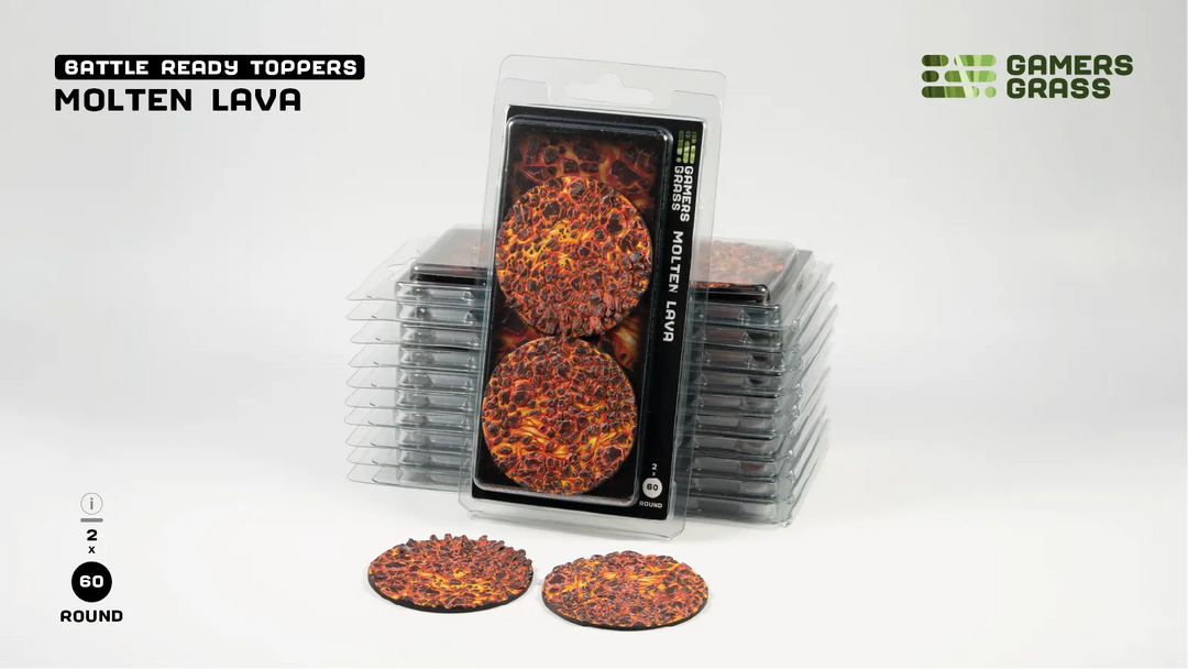 GamersGrass Molten Lava - Round 60mm (x2)