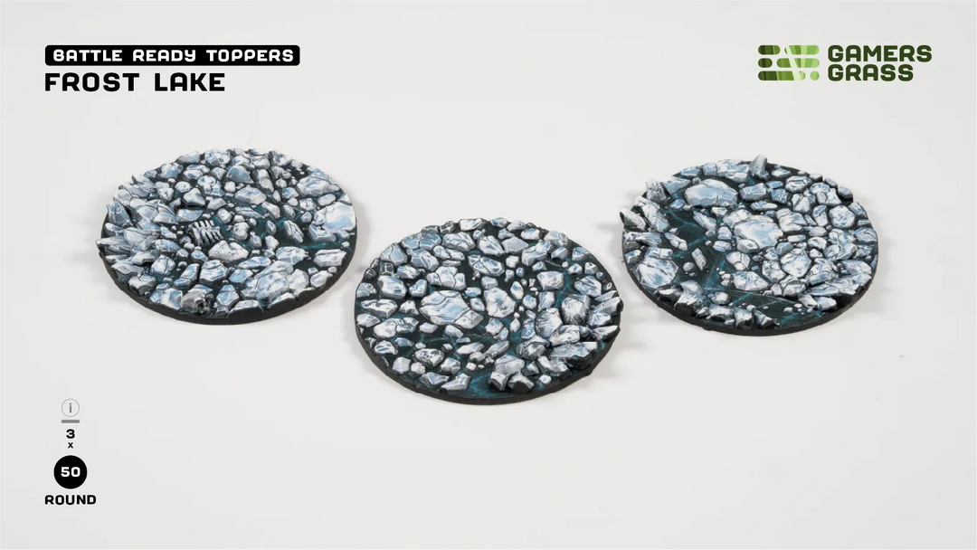 GamersGrass Frost Lake - Round 50mm (x3)