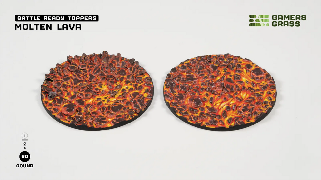 GamersGrass Molten Lava - Round 60mm (x2)