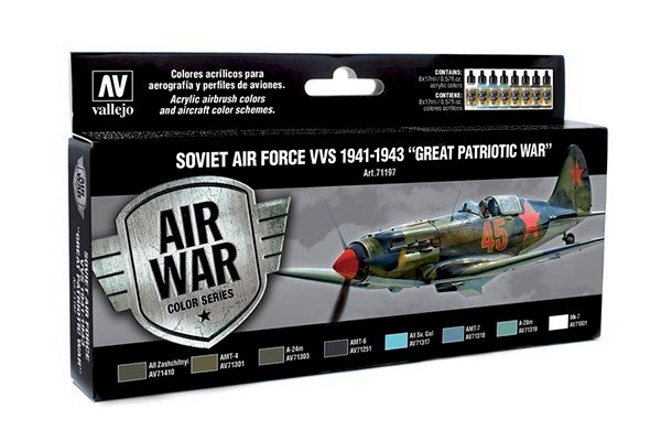 Vallejo Paint Set: Model Air Soviet Air Force VVS 1941 to 1943 (71.197)