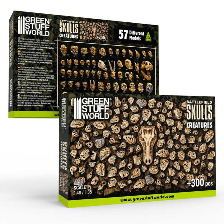300x Battlefield Creature Skulls 1:48-1:35 (Green Stuff World)