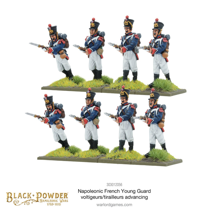 Black Powder: Napoleonic French Young Guard Voltigeurs/Tirailleurs advancing