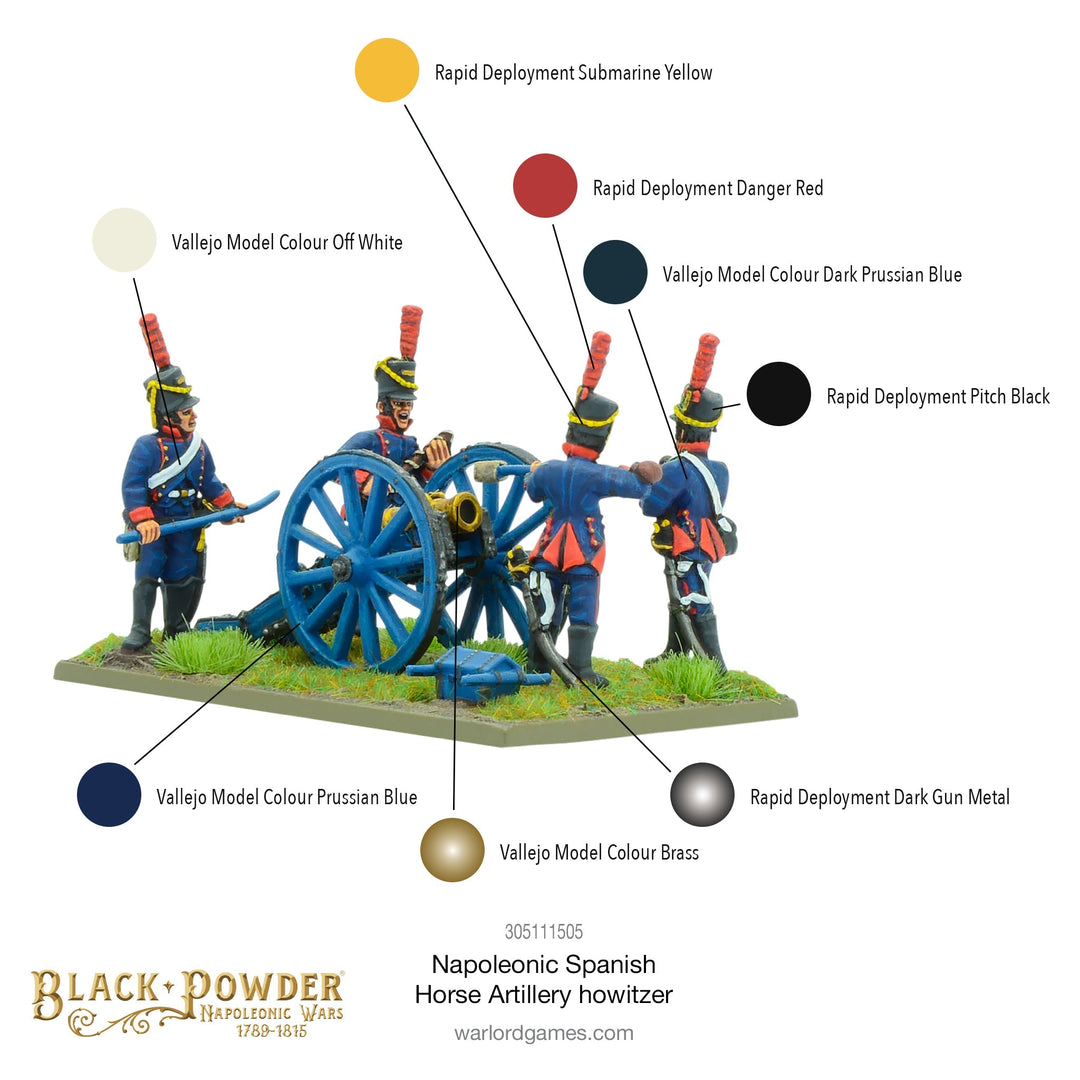 Black Powder: Napoleonic Wars - Napoleonic Spanish Horse Artillery with Howitzer