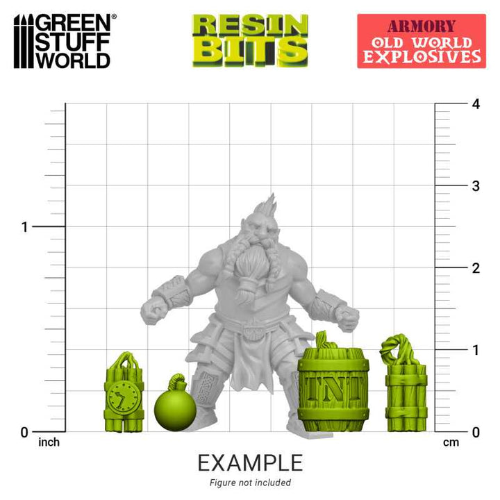 3D printed set - Old World Explosives (Green Stuff World)