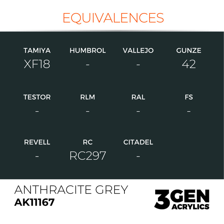 3GEN Acrylics: Anthracite Grey (AK Interactive) (AK11167)