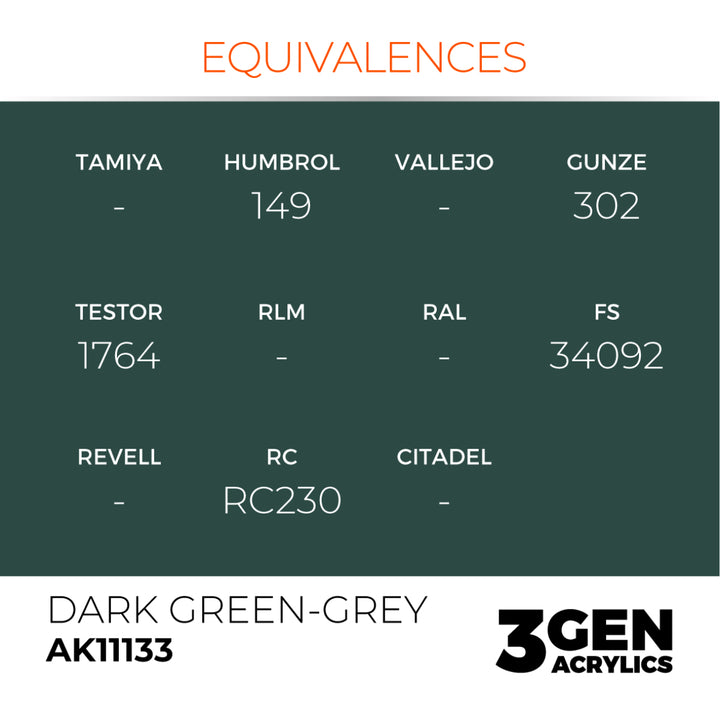 3GEN Acrylics: Dark Green-grey (AK Interactive) (AK11133)
