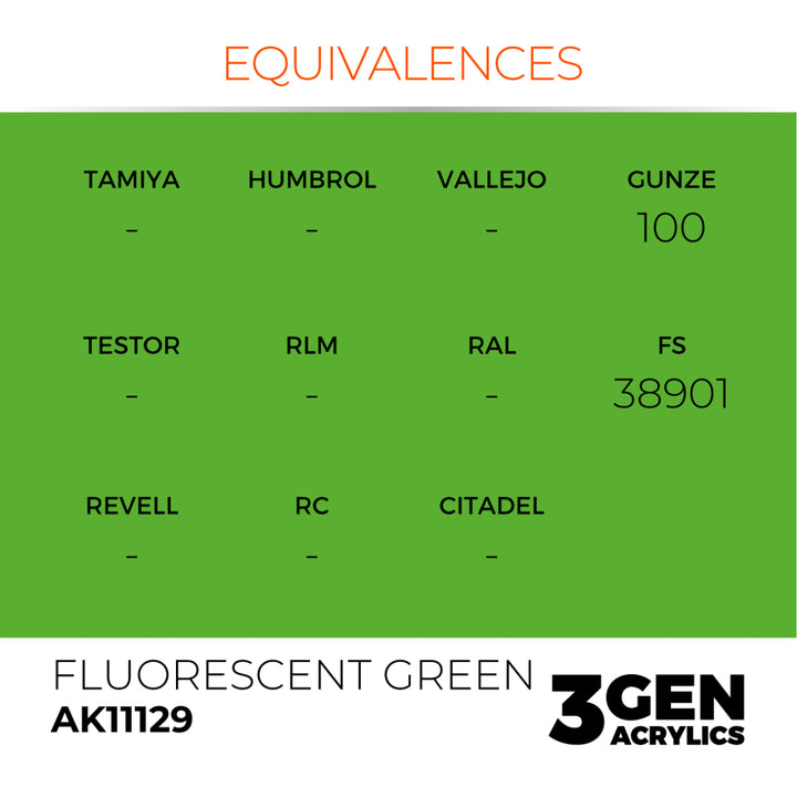 3GEN Acrylics: Fluorescent Green (AK Interactive) (AK11129)