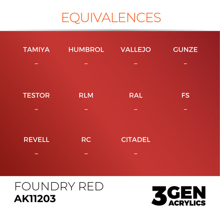 3GEN Acrylics: Foundry Red – Metallic (AK Interactive) (AK11203)