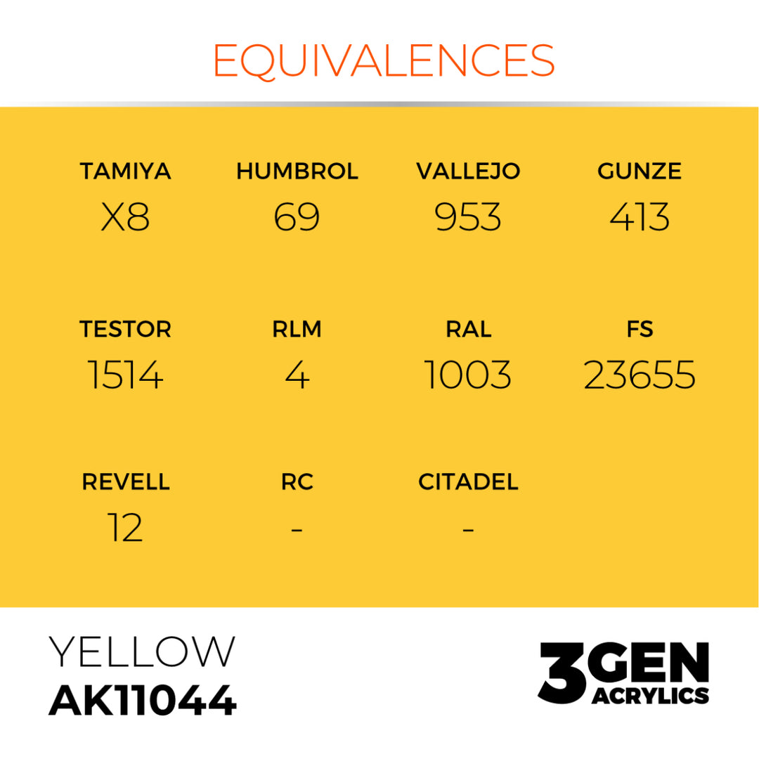 3GEN Acrylics: Yellow (AK Interactive) (AK11044)
