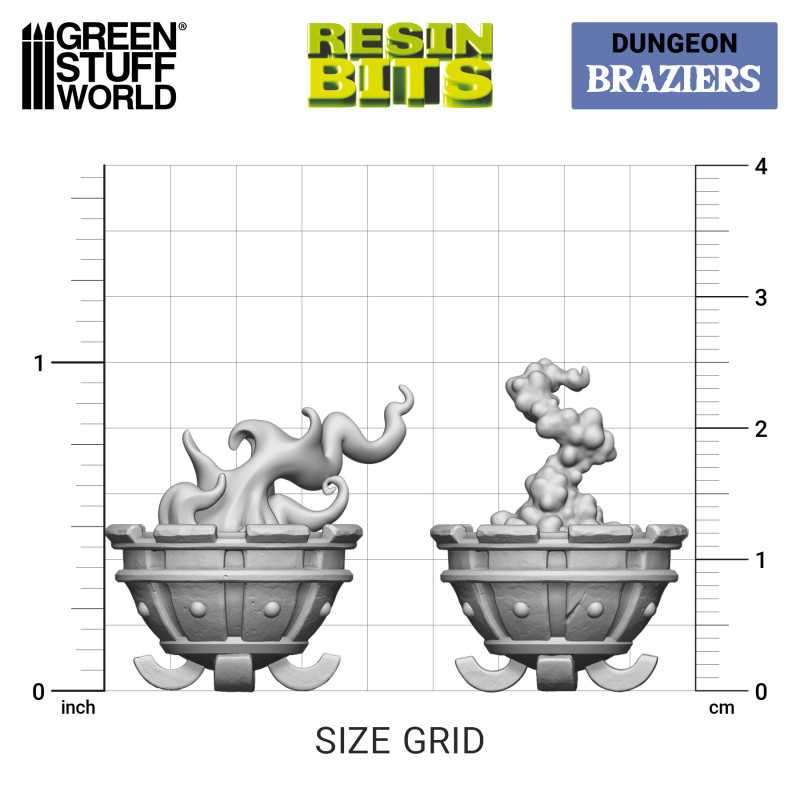 3D printed set - Braziers (Green Stuff World)