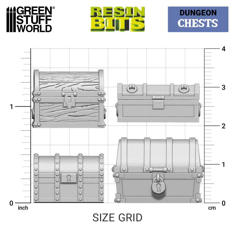 3D printed set - Chests (Green Stuff World)