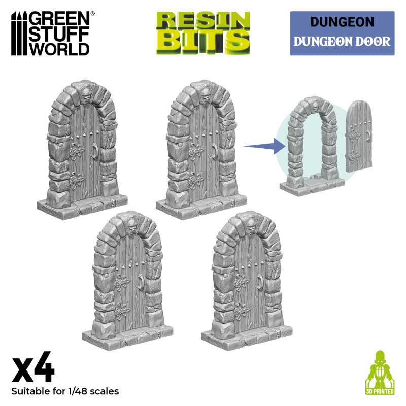 3D printed set - Dungeon Doors (Green Stuff World)