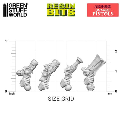 3D printed set - Dwarf Pistols (Green Stuff World)