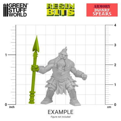 3D printed set - Dwarf Spears (Green Stuff World)