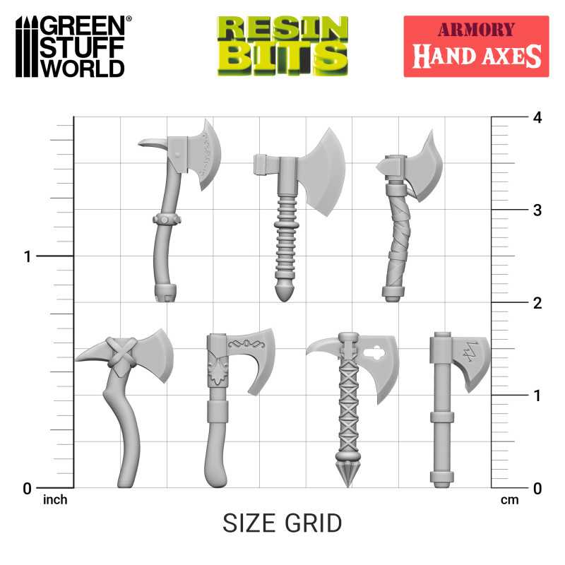 3D printed set - Hand Axes (Green Stuff World)