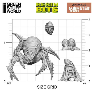 3D printed set - Monster Spiders (Green Stuff World)