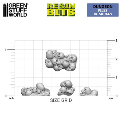 3D printed set - Piles of Skulls 1:48 (Green Stuff World)